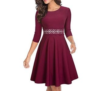 Homeyee Fashion NWT A-Line Embroidered Dress XL